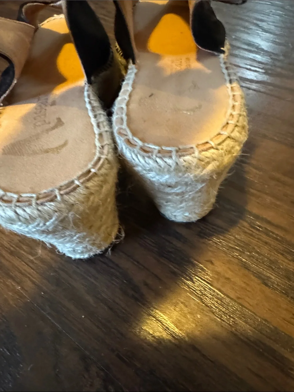 Paseart Black Suede Slingback Espadrille Sandals